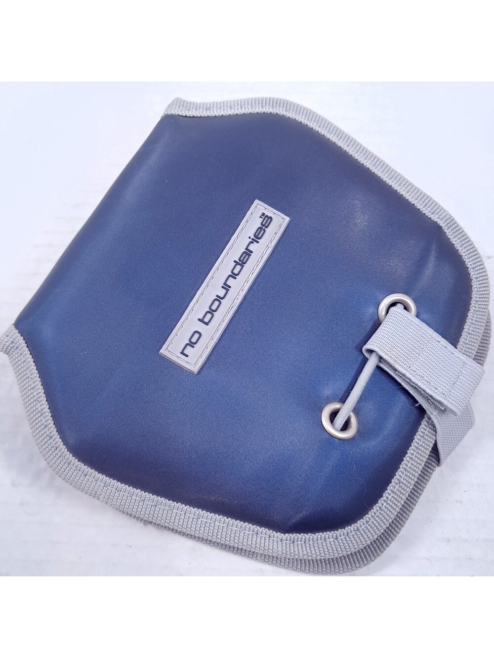 Vintage No Boundaries CD DVD disc wallet blue grey travel storage case holds 24